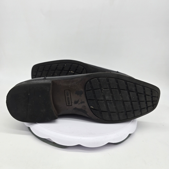 Enzo Feldini Dress Shoes Men’s 12 M Black Leather Shoes Slip On Loafer Dress